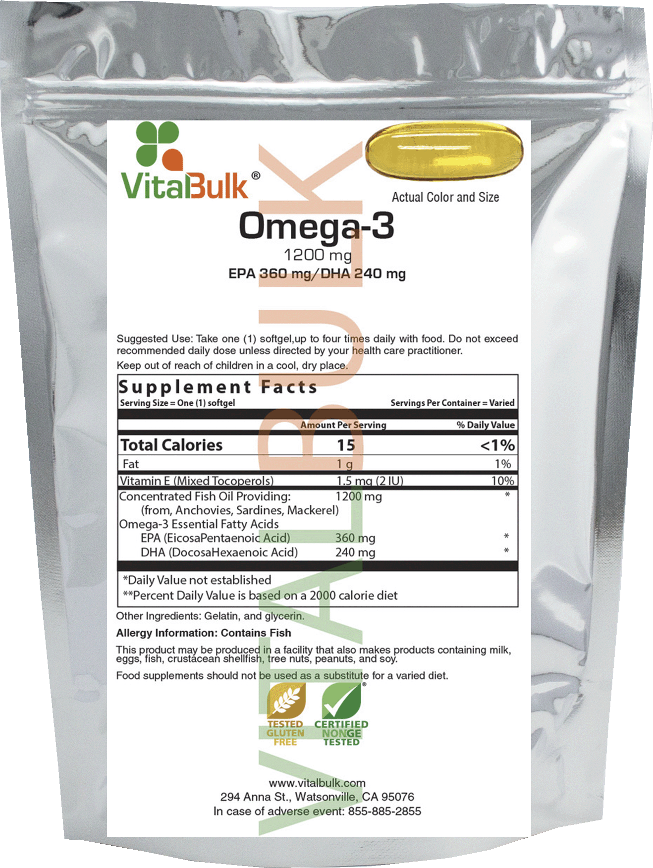 Omega-3 1200mg 100 y 30 softgel