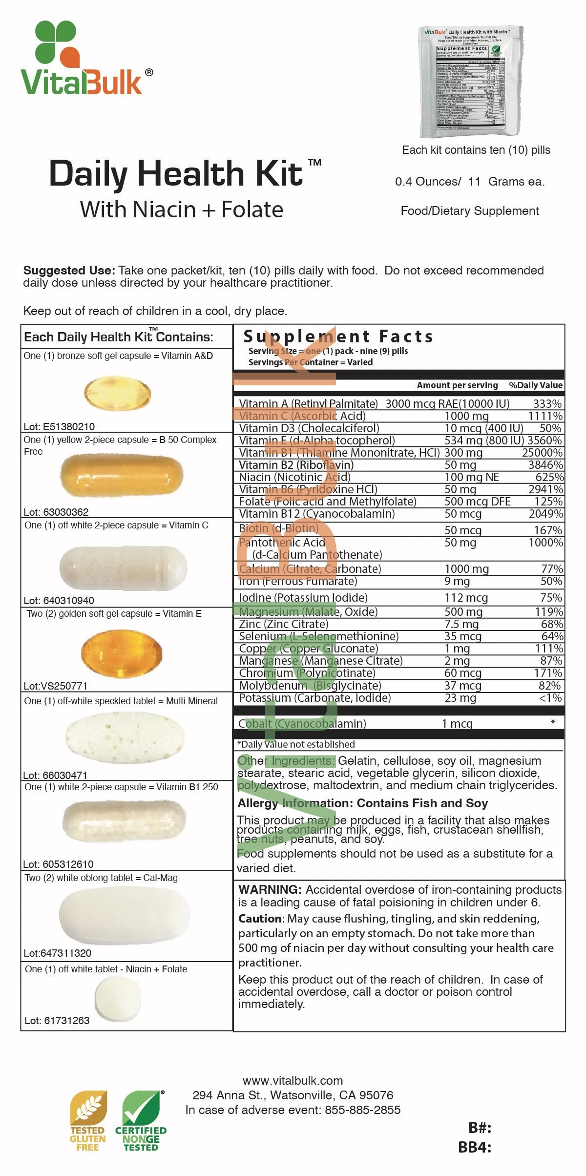 Daily Health Kit con Niacina + Folato - Imagen 2